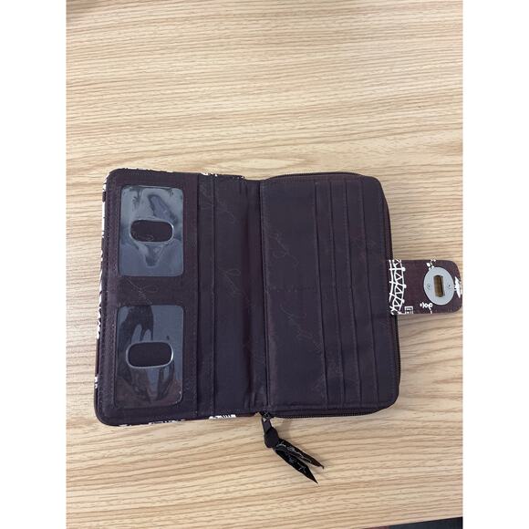 Vera Bradley Imperial Toile Quilted Zip Around Turn Lock Wallet/Cards 8 X 5 -EUC - Picture 5 of 16